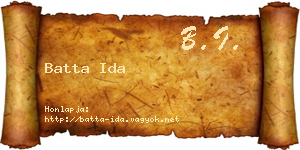 Batta Ida névjegykártya