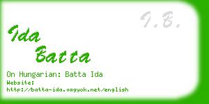 ida batta business card